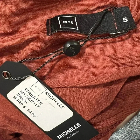 NWT Michelle by Comune Backless Drapey Streater Brick Maxi Dress Size S - Picture 2 of 3